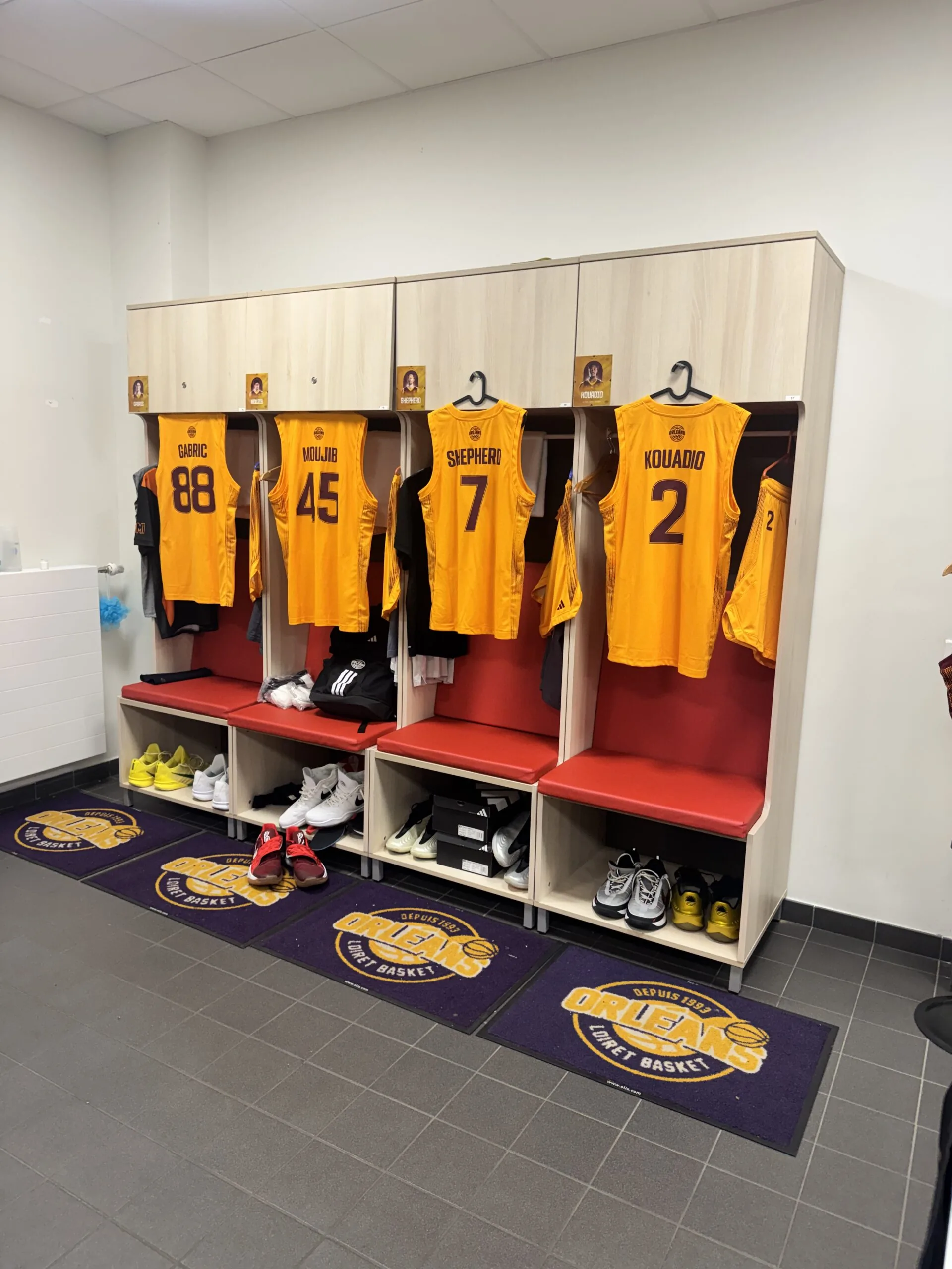 Oficiální šatna hráčů Orléans Loiret Basket