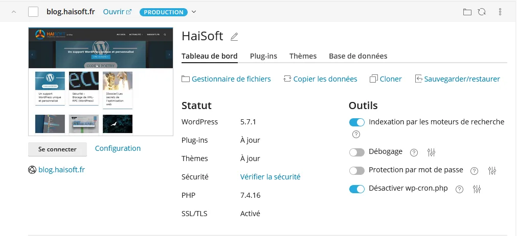 Příklad: WordPress Toolkit 5.3