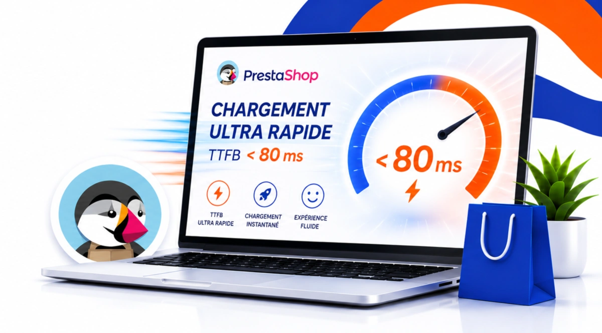 Hosting PrestaShop od HaiSoft: bleskové načítání, TTFB pod 80 ms